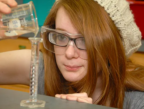 Student working on a STEM project