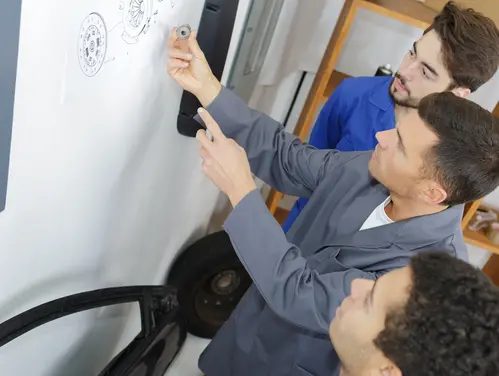 technical drawing on board
