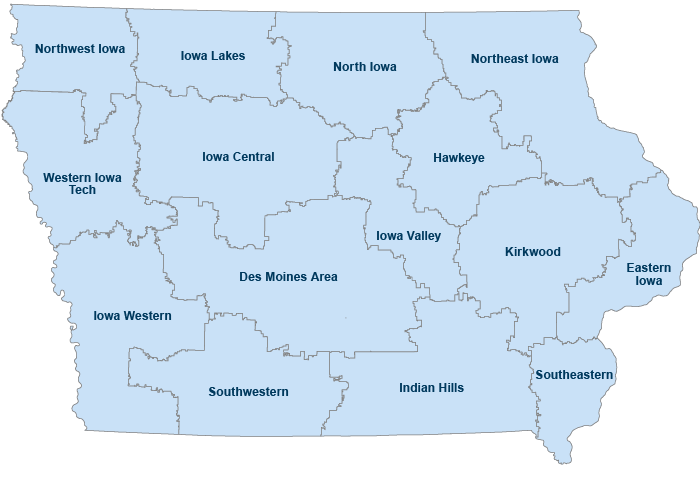 Iowa Community College Map