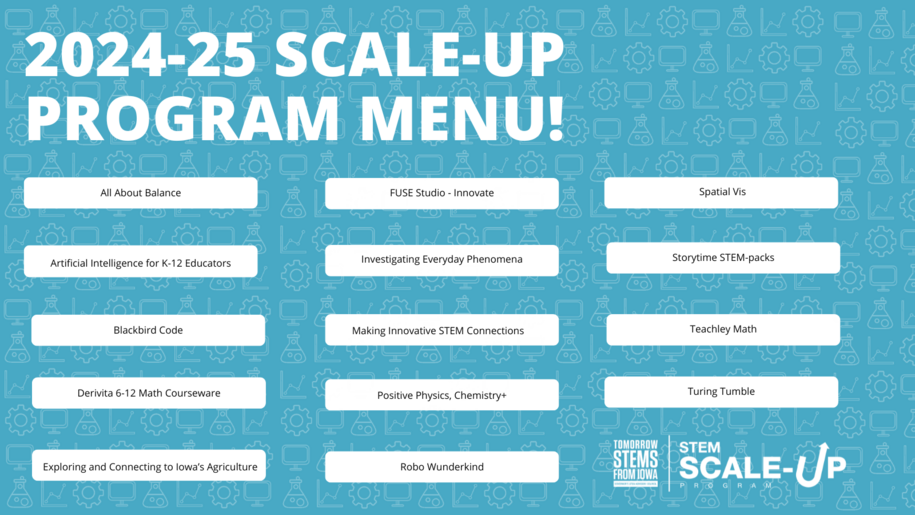 STEM Scale-Up menu