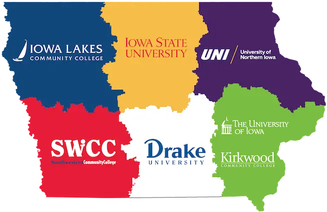 Iowa STEM SW Region Hub Map