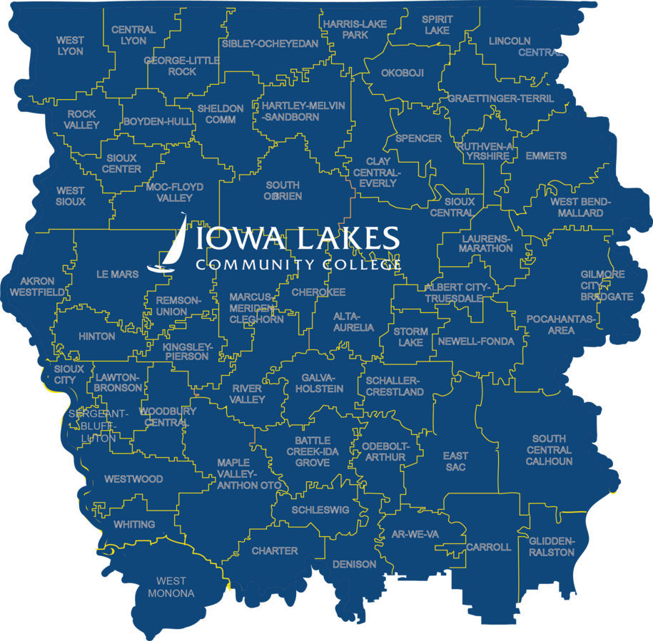 Northwest Iowa STEM Region Map
