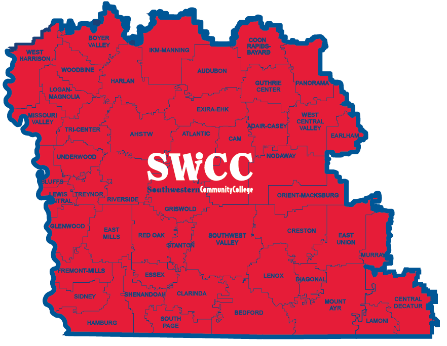 Southwest Iowa STEM Region Map