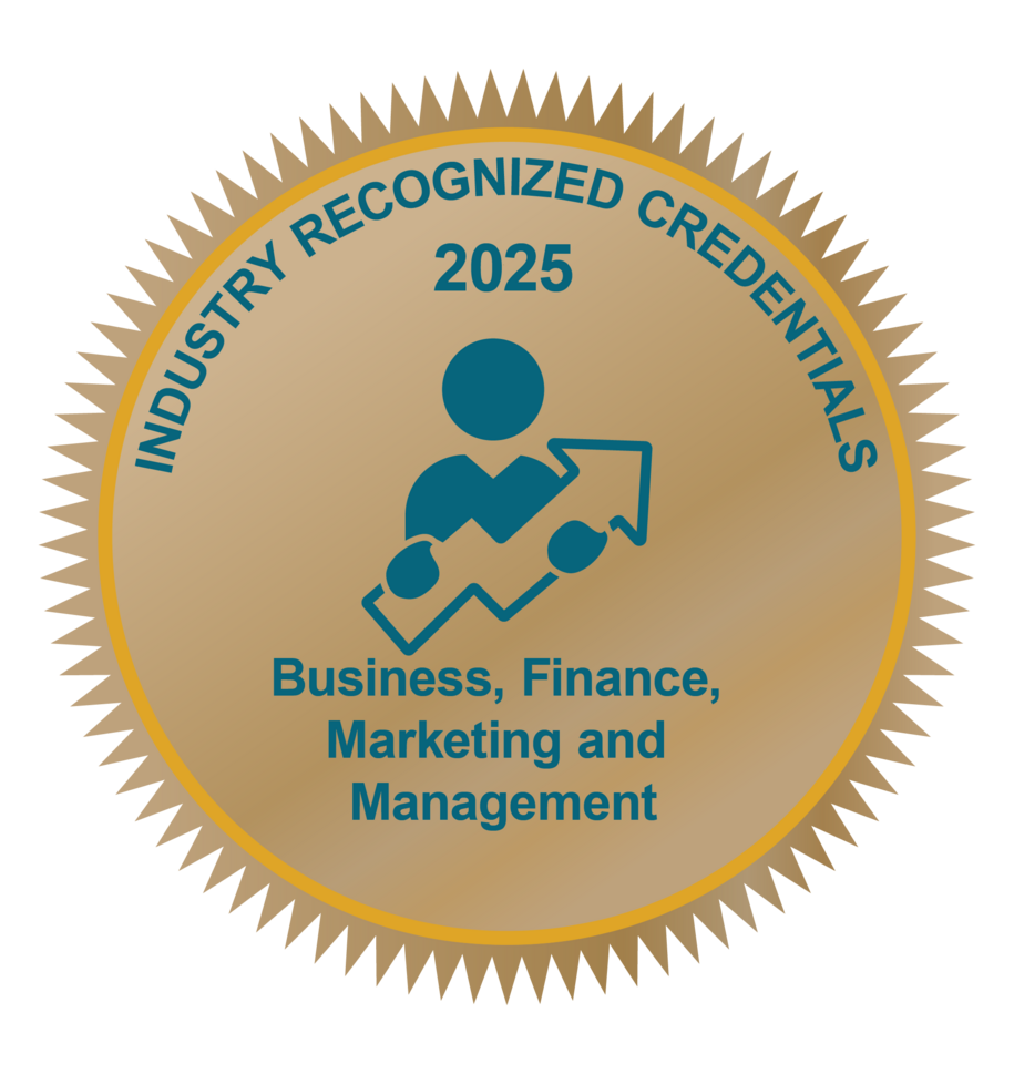 2025 Business, Finance, Marketing and Management Industry-Recognized Credentials Seal